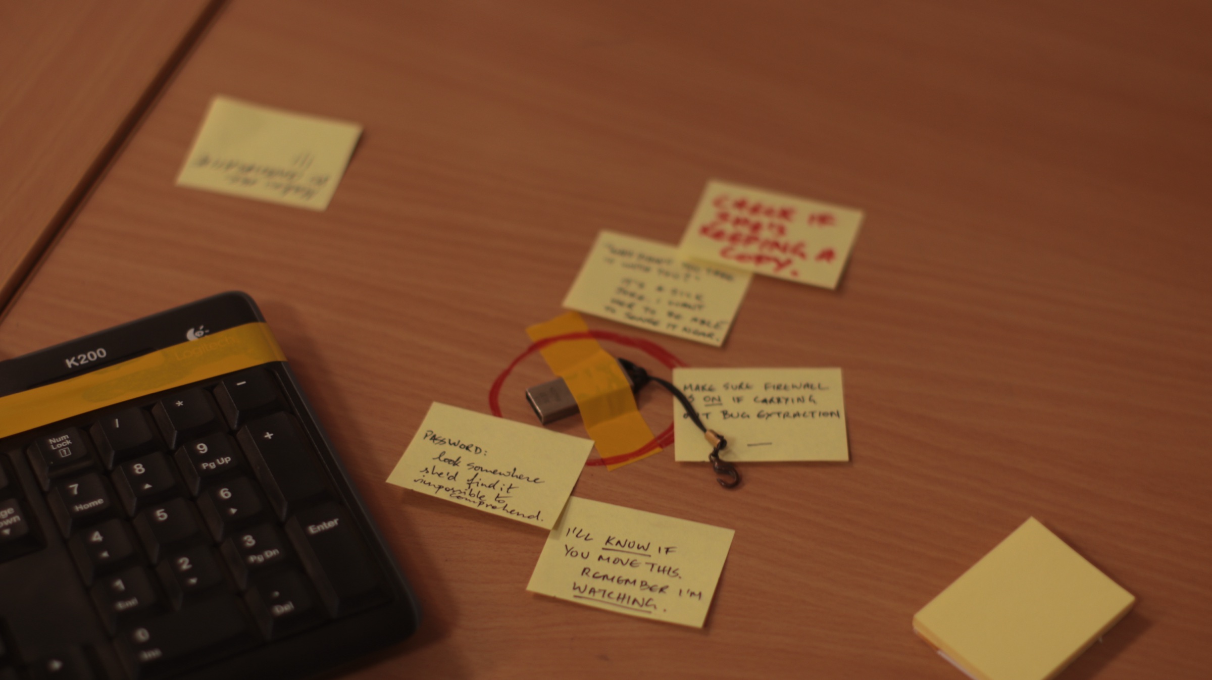 Post-it notes, bugs and a USB stick